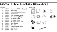 Load image into Gallery viewer, 1-Inlet Add-on Kit w/ Inlet covers. **Pipe purchased separately.**