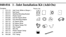 Load image into Gallery viewer, 1-Inlet Add-on Kit w/ Inlet covers.  **Pipe purchased separately.**
